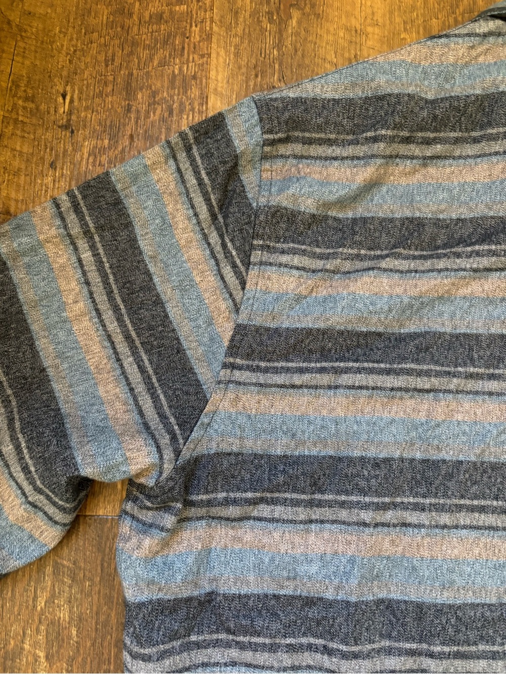 NWT Travis Mathew Cloud Flannel Stripe Shirt Men’s Size Large - Picture 10 of 10